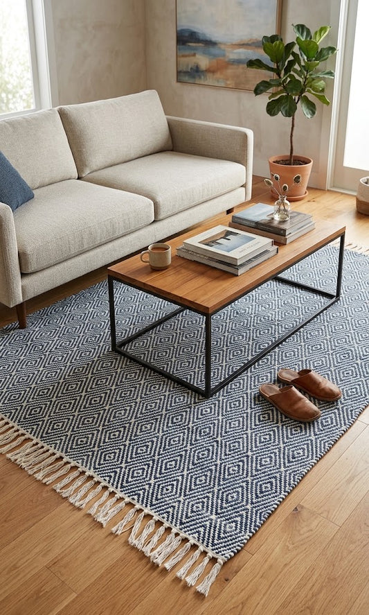 Udaipur Diamond Kilim Rug - Large
