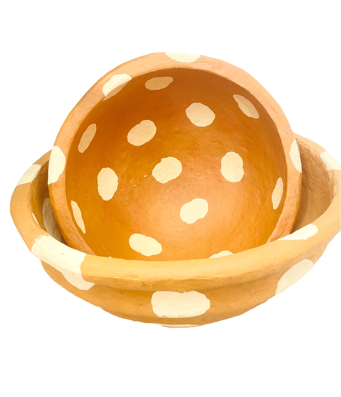 Ochre bowl in dot design