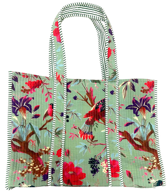 Serene Mint Rainforest Tote Bag