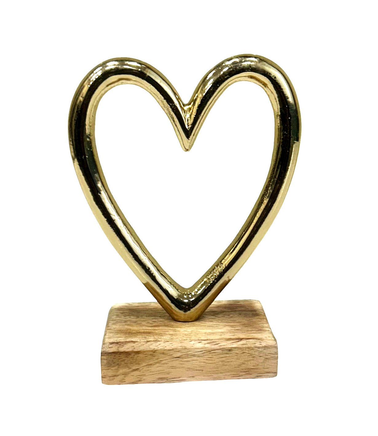 Valentina Brass Open Contour Heart Sculpture