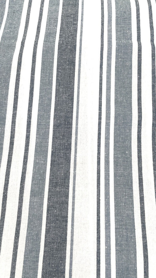Blue Grey white Stripe Small Cotton Tablecloth