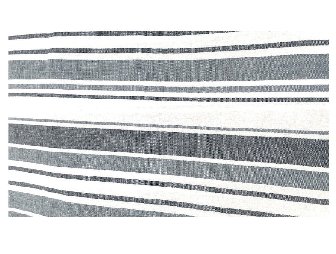 Blue Grey white Stripe Small Cotton Tablecloth