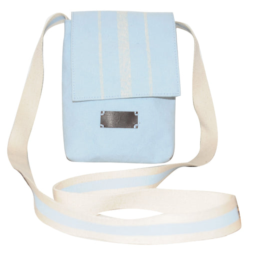 Light blue cotton mobile bag