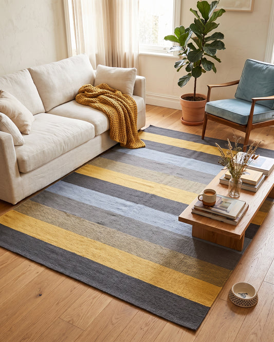 The Sanganer Stripe Rug - Large