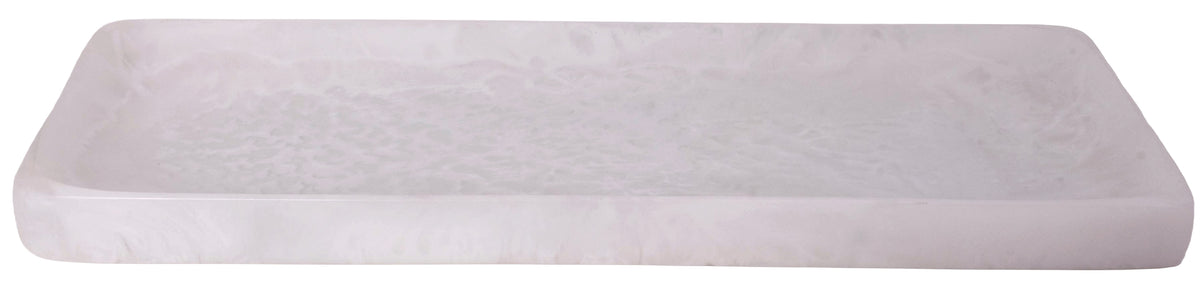 Pearl White Resin Platter