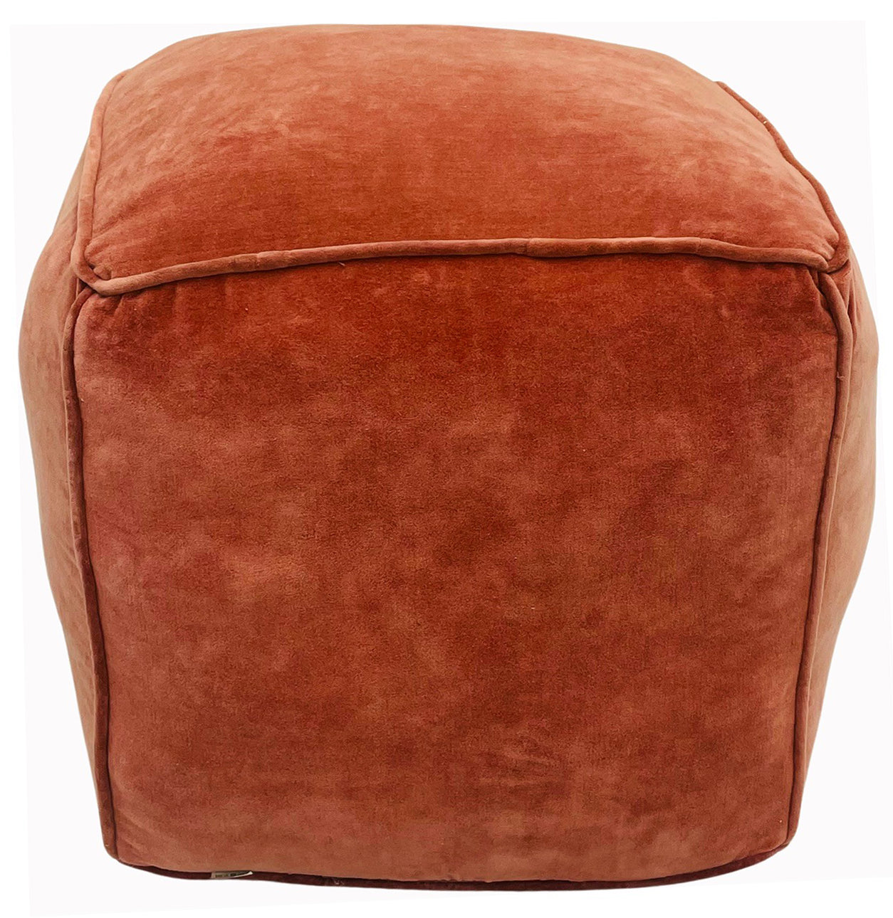 Velvet Pouf in Rose Pink