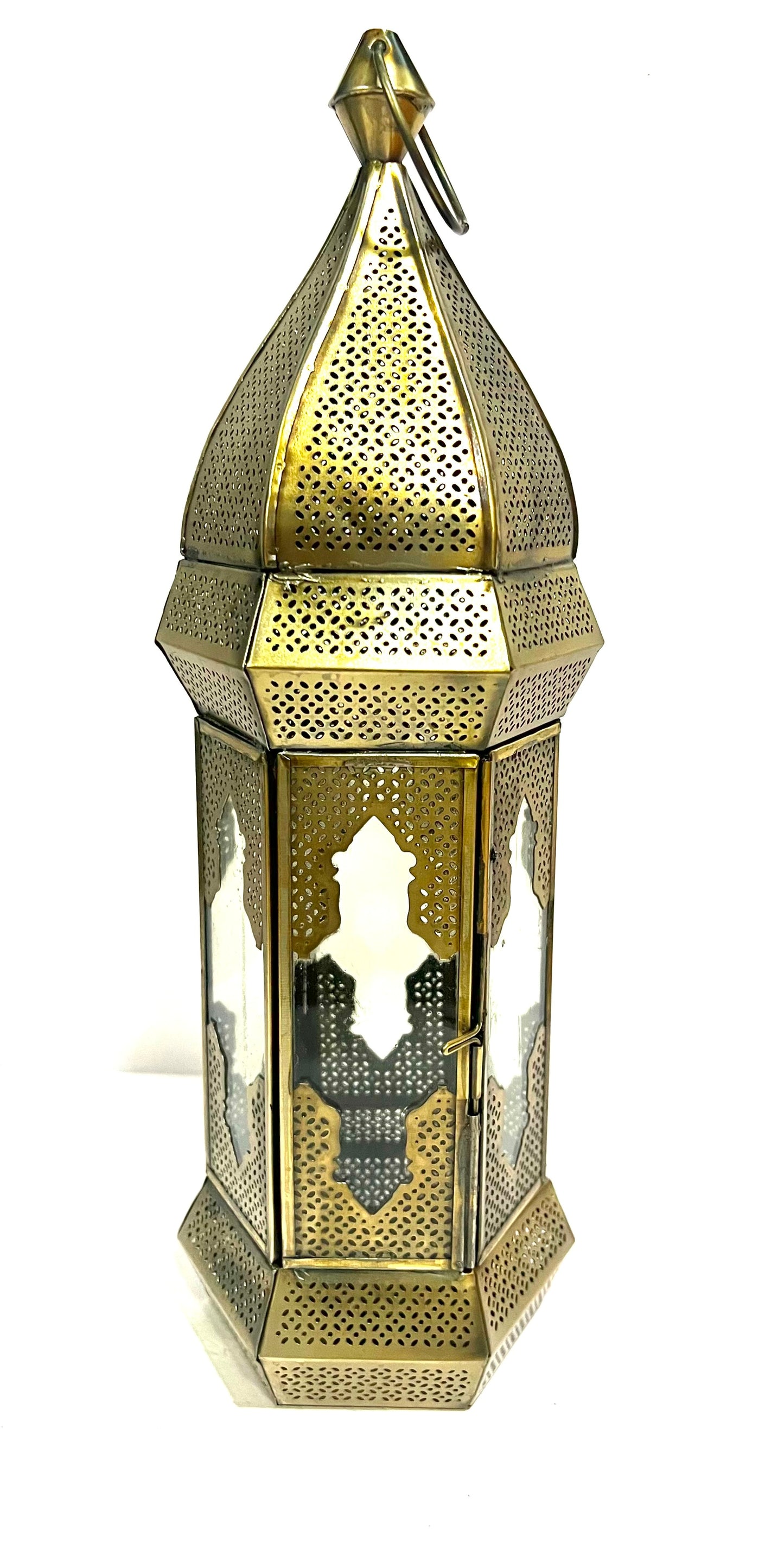 Clear glass antique lantern