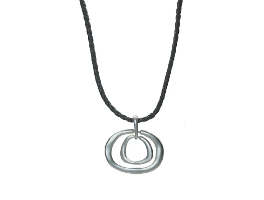 Matte Silver Eclipse Necklace