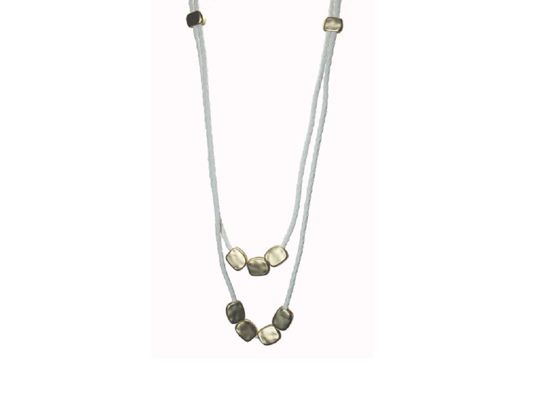 Elegant matt gold necklace