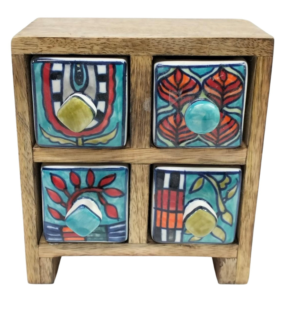 4 drawer geometric design box
