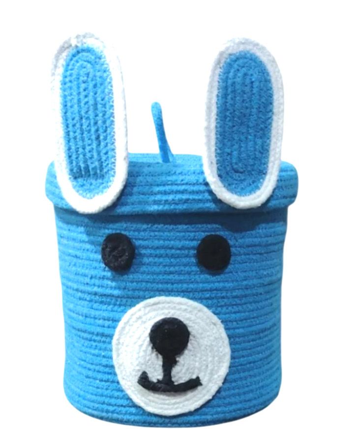 Blue Rabbit Hand-woven Storage Basket