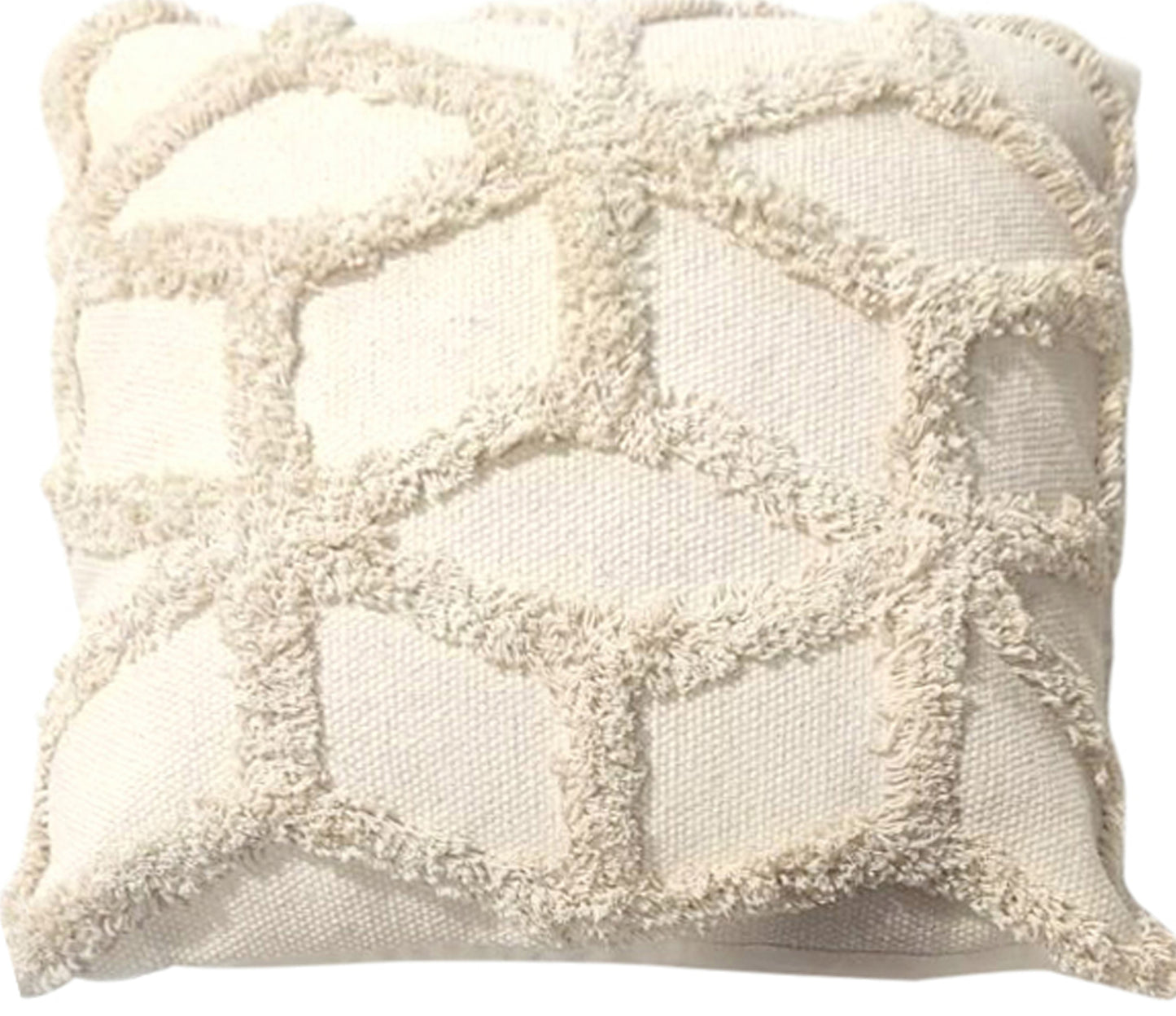 White woven cushion