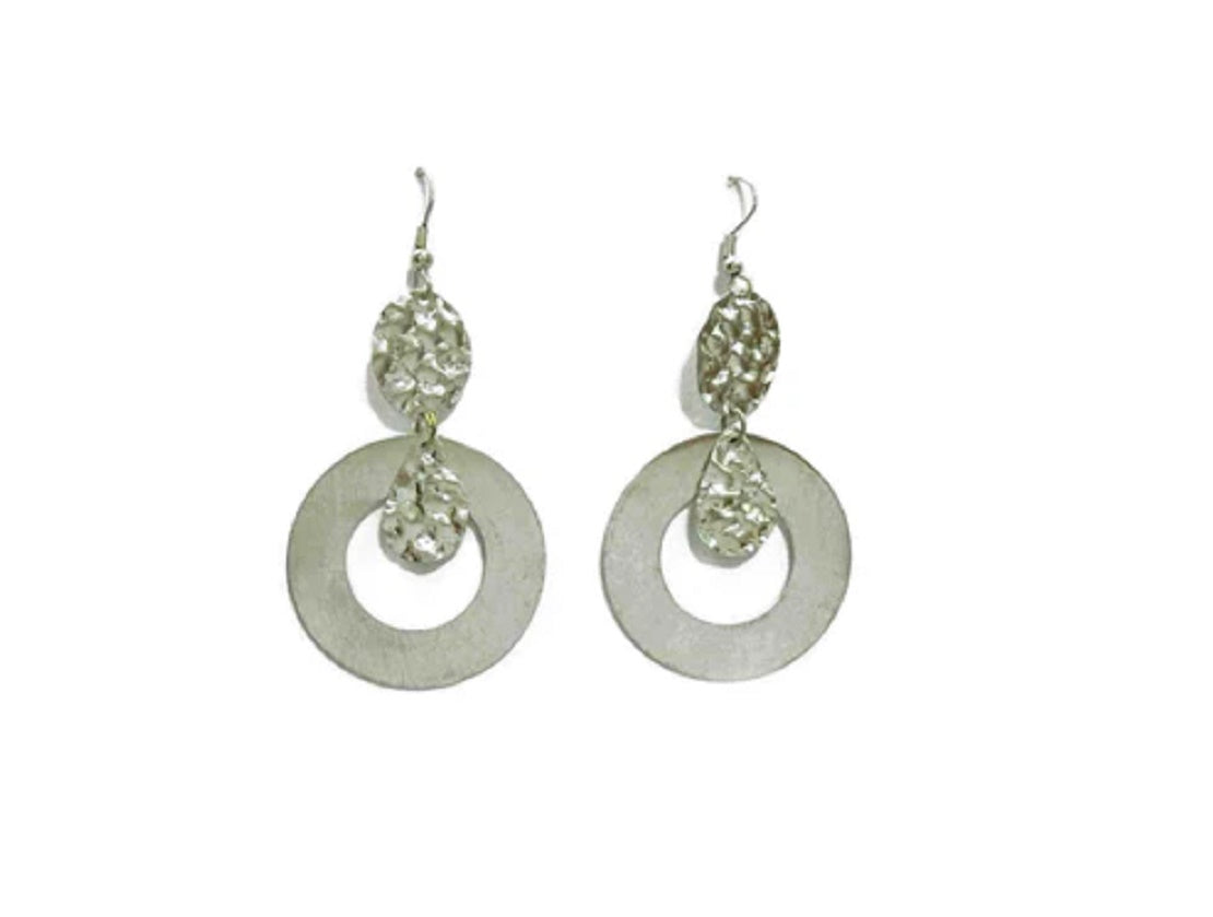 Silver Plain/Hammered Earrings