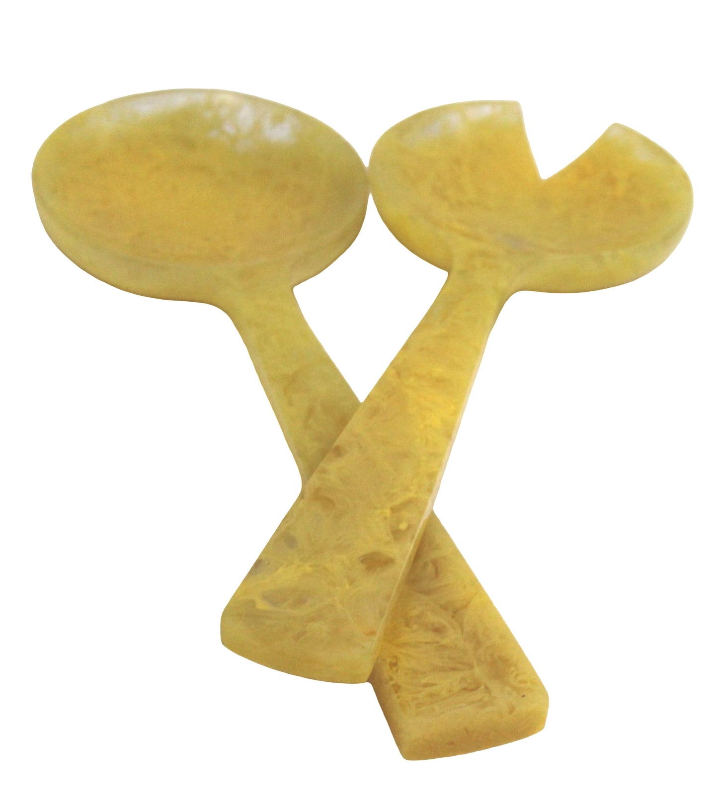 Lemon Yellow Resin Salad Servers