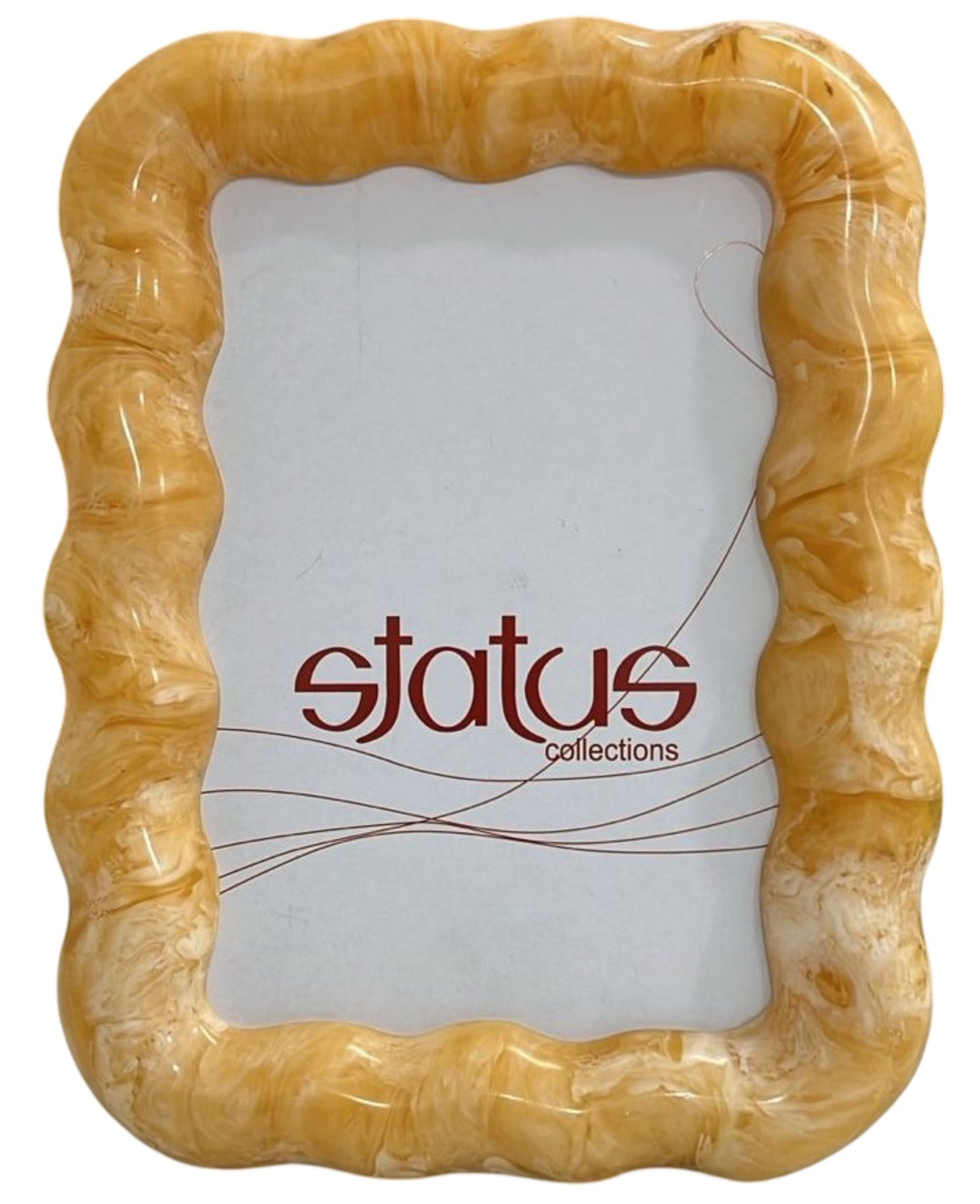 Aurelia Honey Resin Wavy Photo Frame