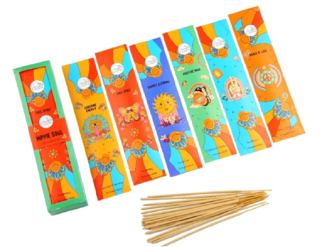 Set of 6 Boxes of Premium Incense - Hippie Soul