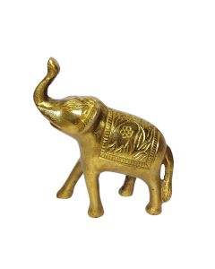 Brass plated elephant 20cm
