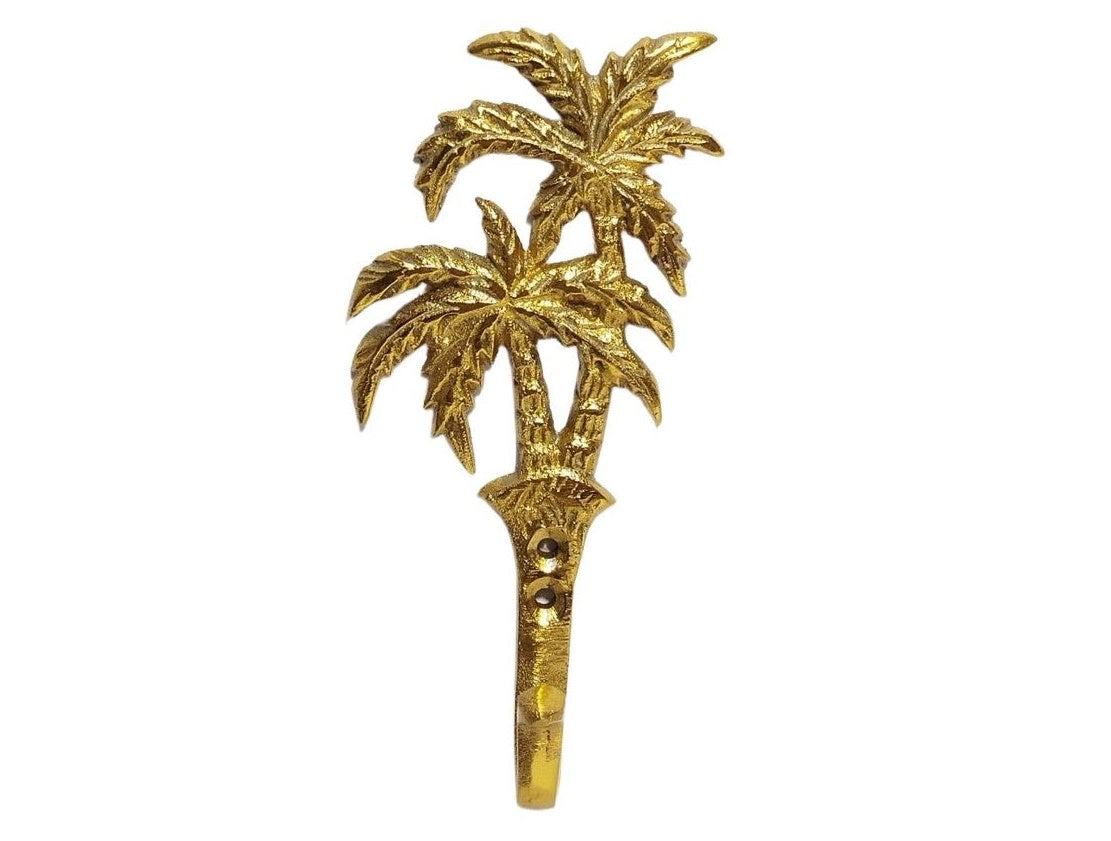 Brass plated palm tree hook