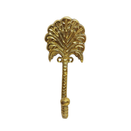 Brass plates palm tree hook