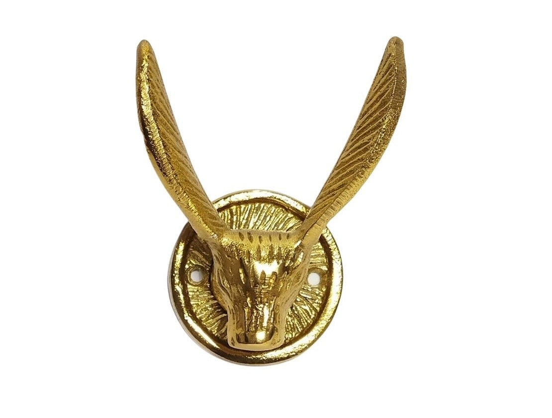 Brass plated rabbit hook 9cm