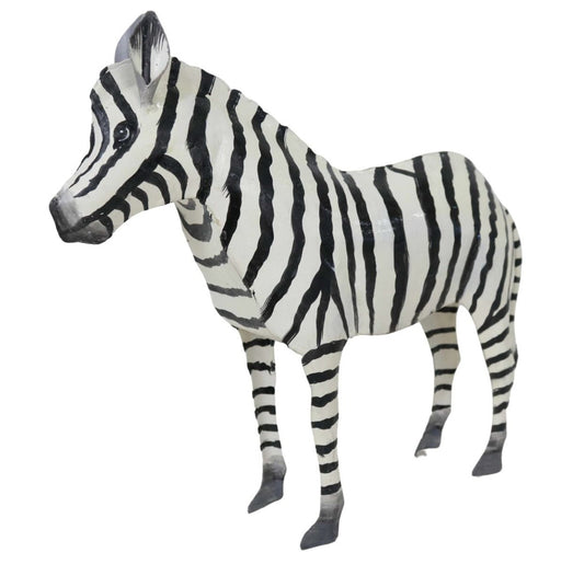 Large painted zebra 28x26x6cm