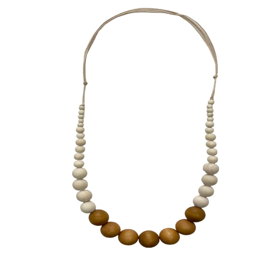 Hand Beaded Neutrals Necklace