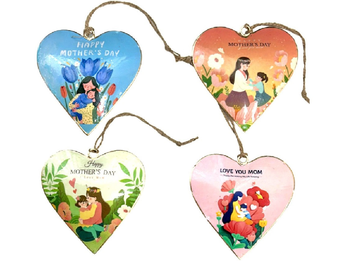 Set of 4 Mother's Day Hanging Hearts