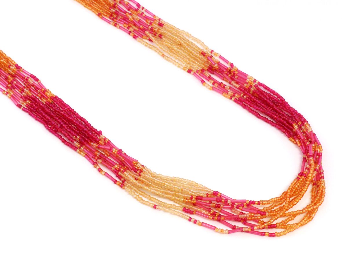 10 Strand Hand Beaded Seed Necklace