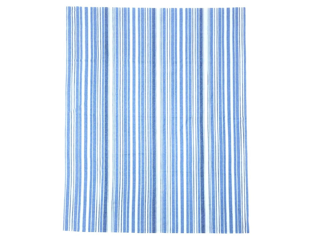 Blue Stripe Cotton Tablecloth