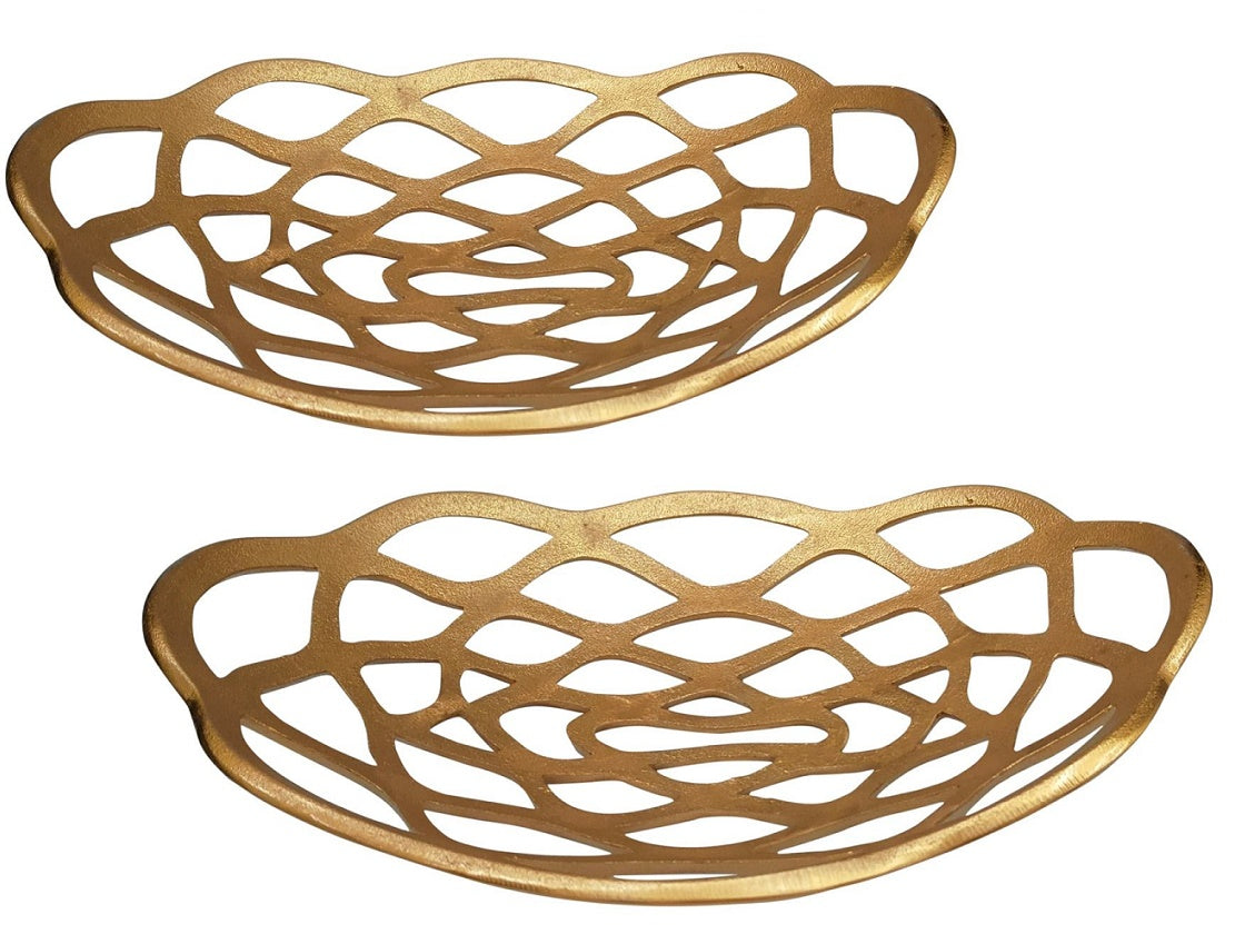 S/2 brass oval plates