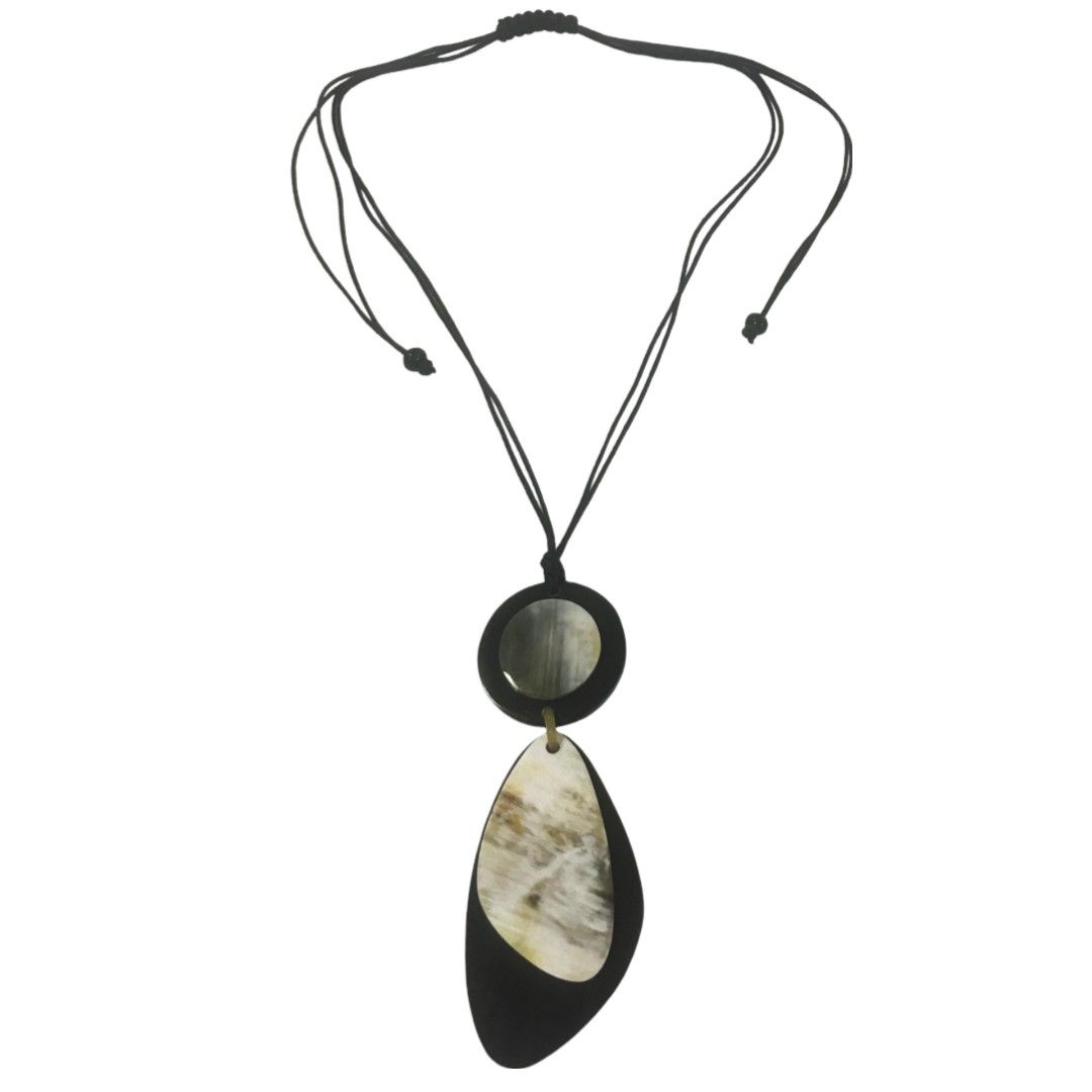 Horn & Wooden Statement Necklace