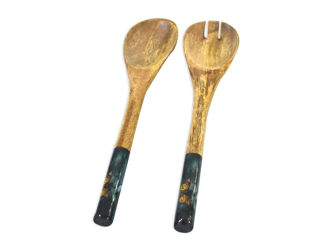 35 cm butterfly salad servers