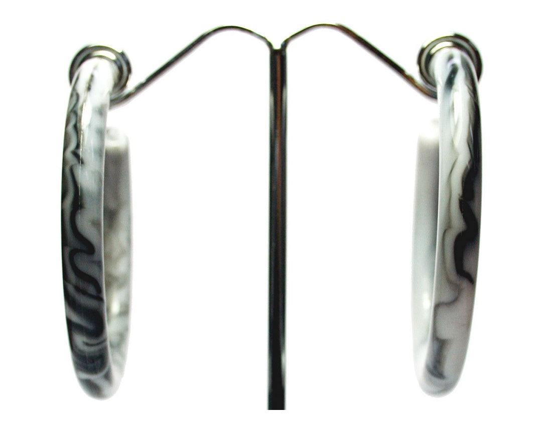 Marbled Hoop Earrings