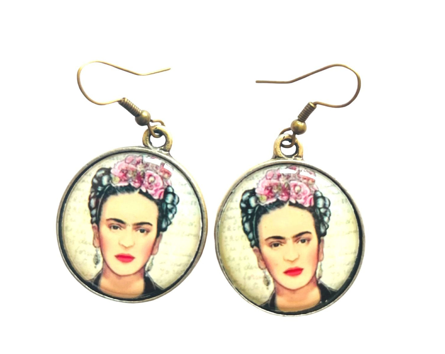 Frida Beige Background Earrings