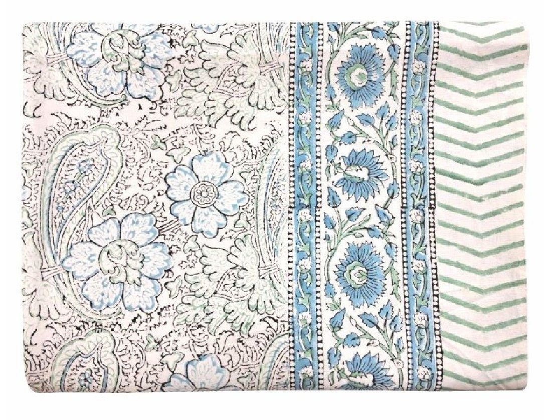 Block Print Paisley Tablecloth