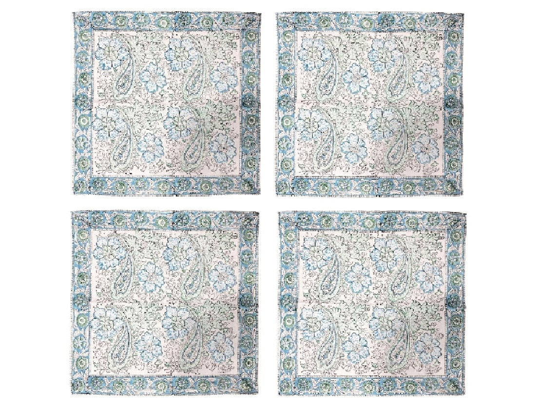 Block Print Paisley Napkin 4 Set