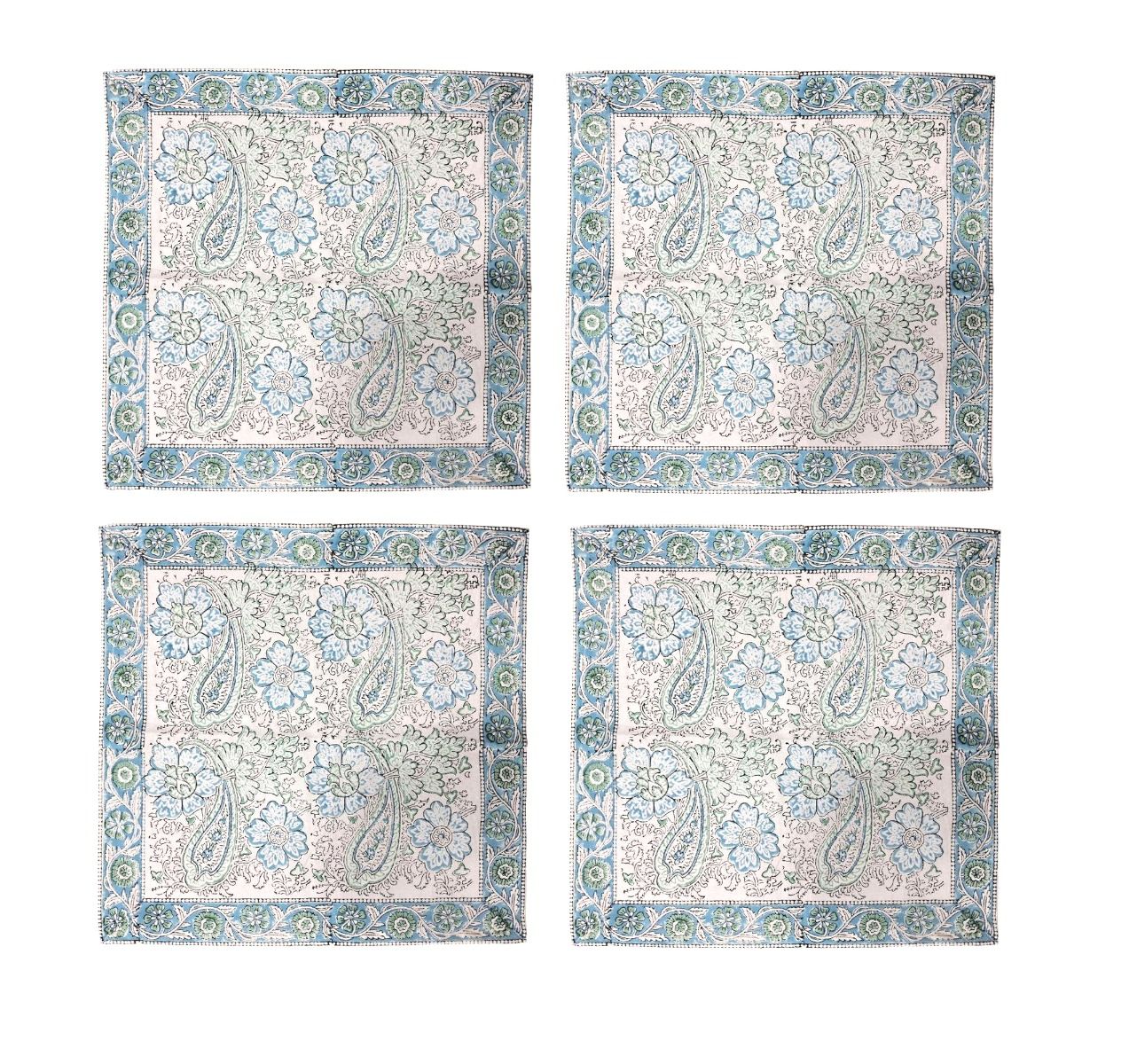 Block Print Paisley Napkin 4 Set