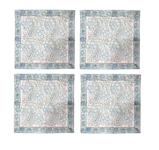 Block Print Paisley Napkin 4 Set