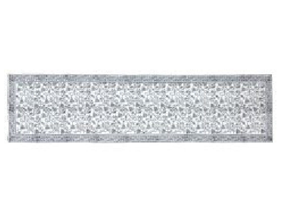 Grey & White Floral Table Runner