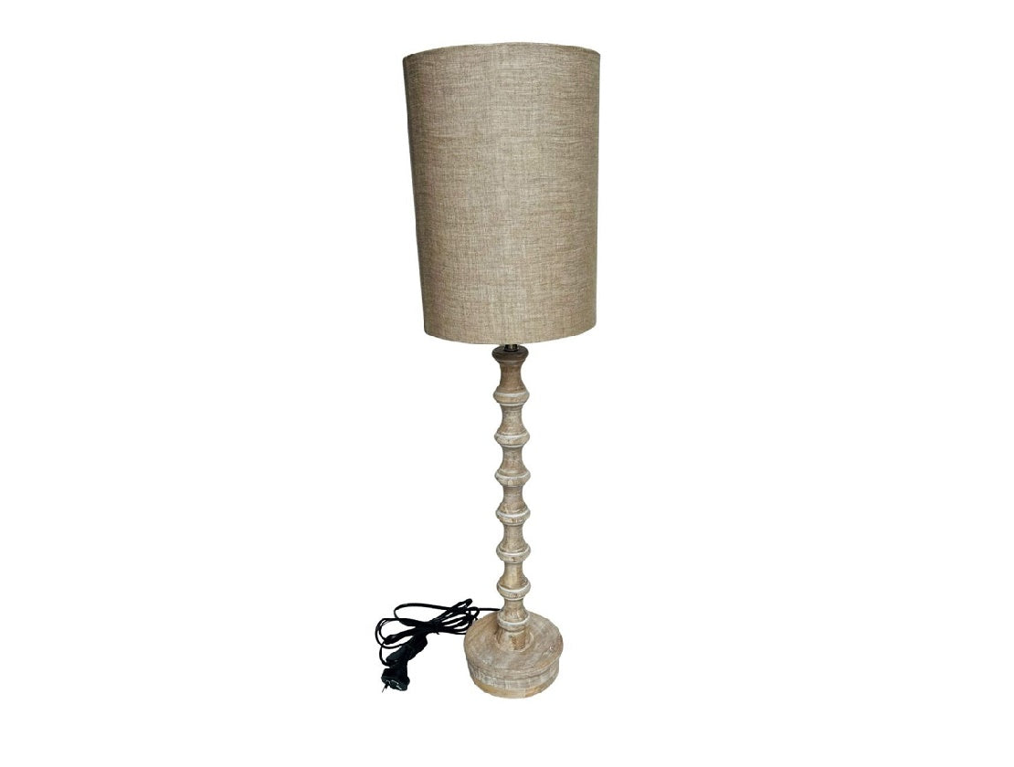 Hand-crafted Minimalistic Wooden Lamp with Shade