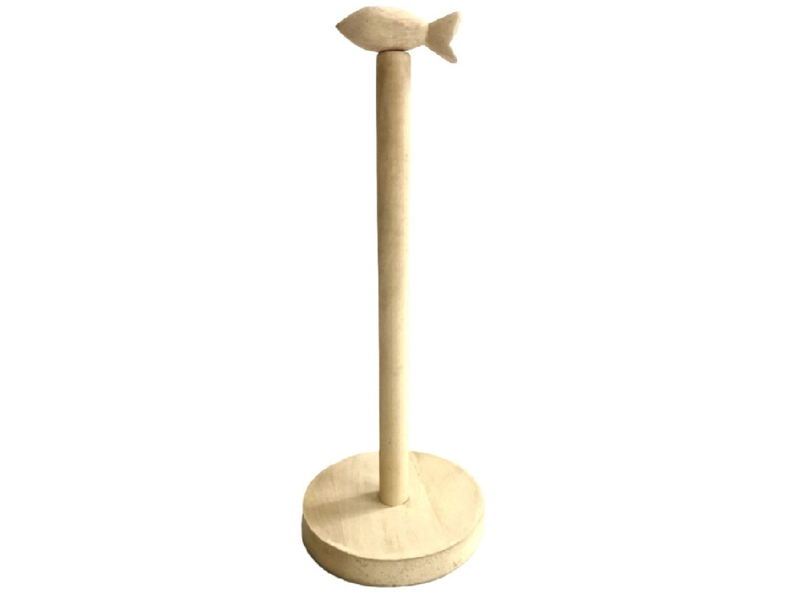 Bleached Wood Paper Towel Holder