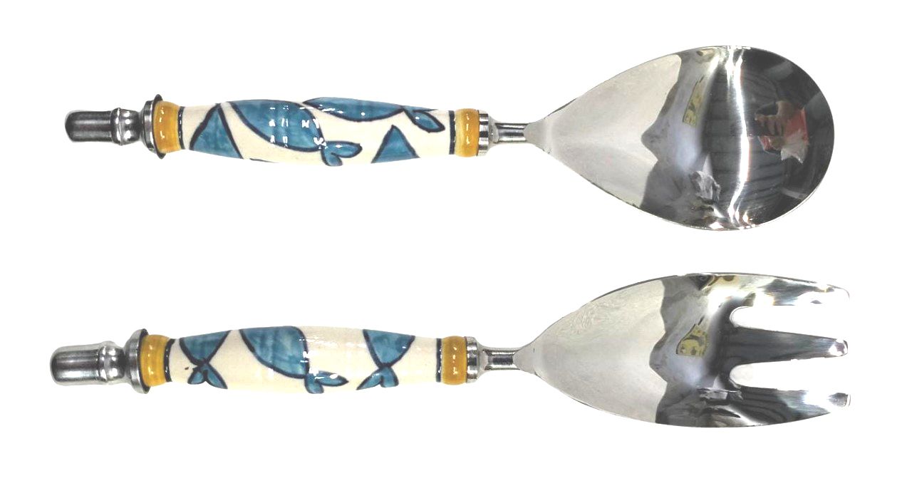 Fish design salad server