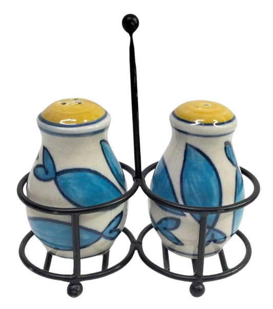 Fish Salt & Pepper Shaker on Iron Stand