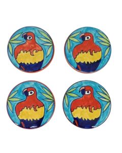 S/4 Parrot Design Coasters
