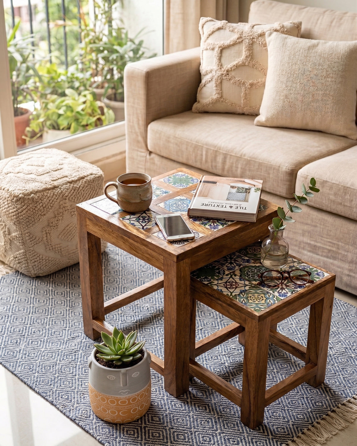 Andalusian Mosaic Nesting Side Tables