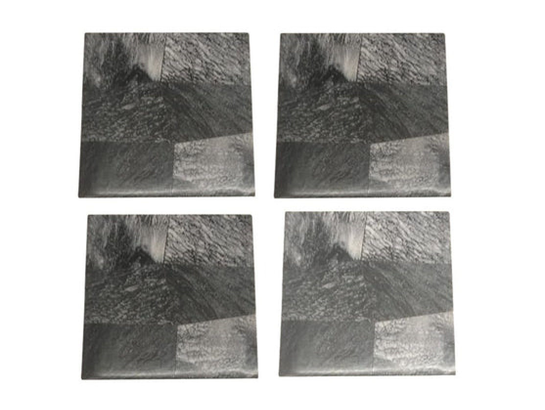 Set of 4 Charcoal Resin Coasters
