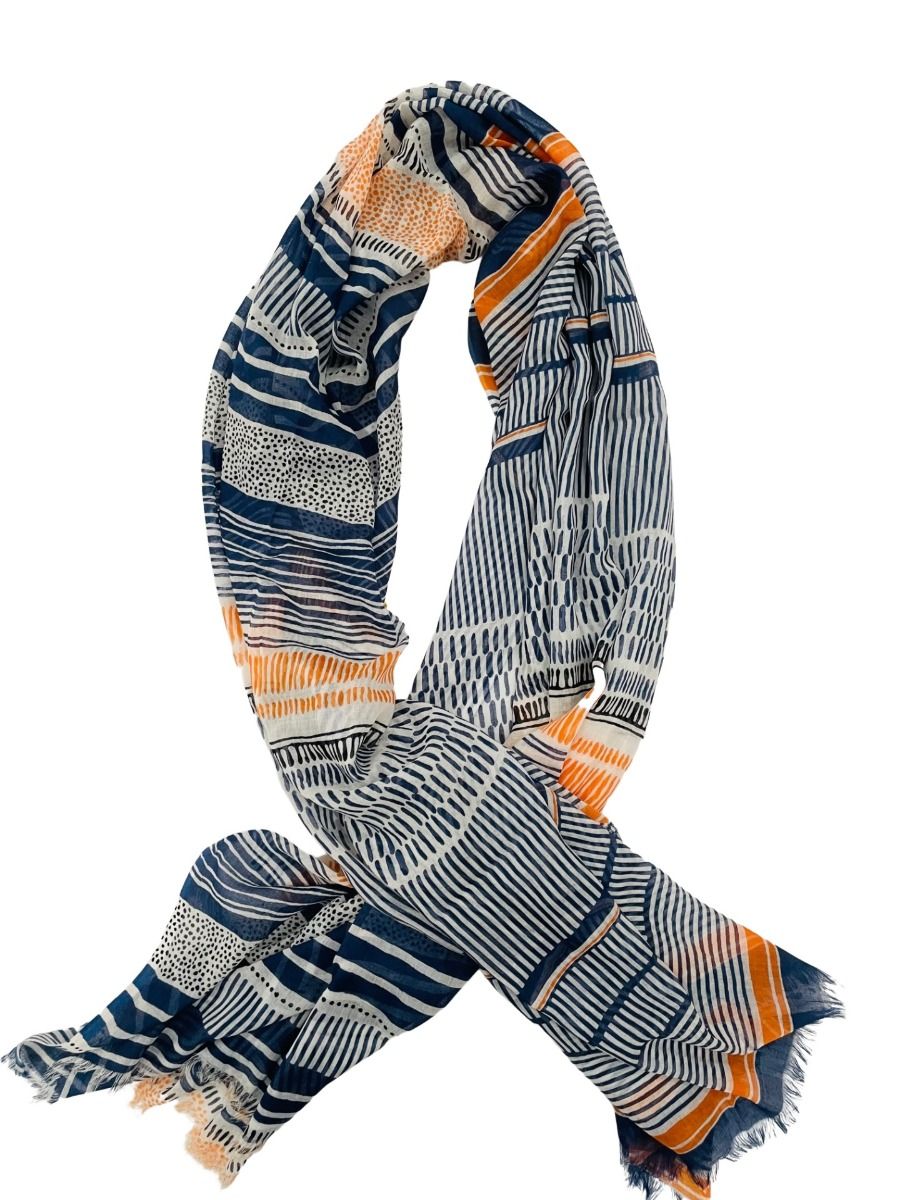 Striped Cotton Scarf