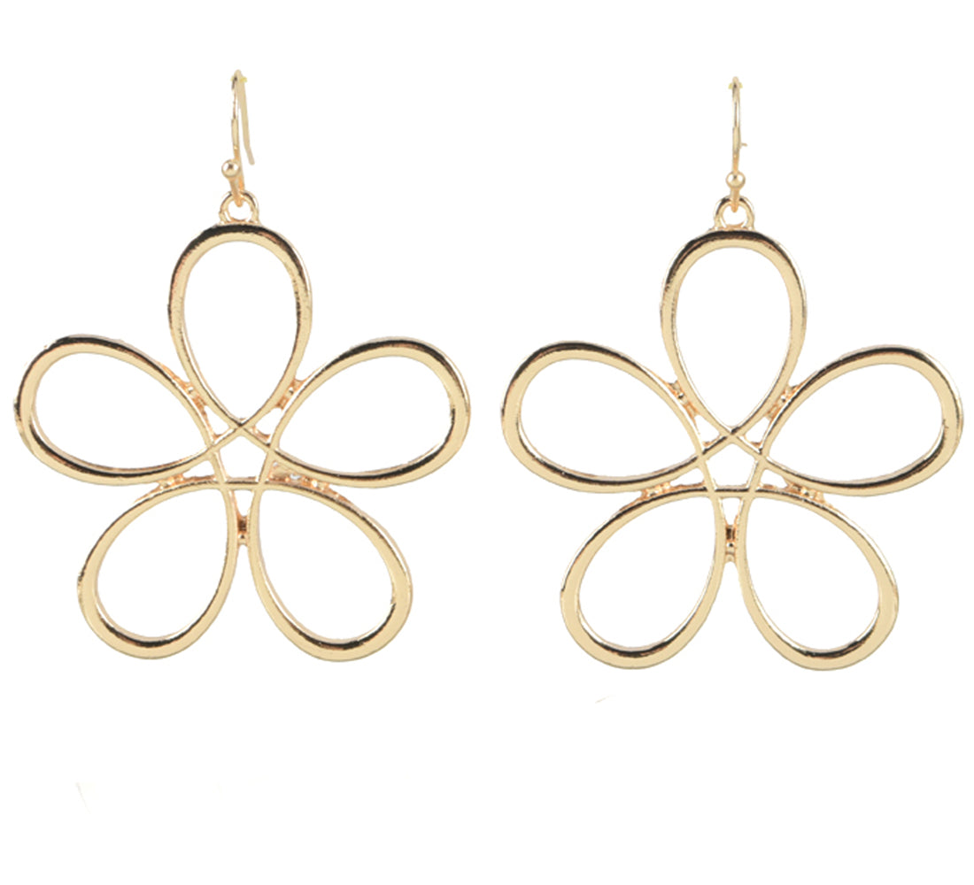 Gold flower shaped Earring
