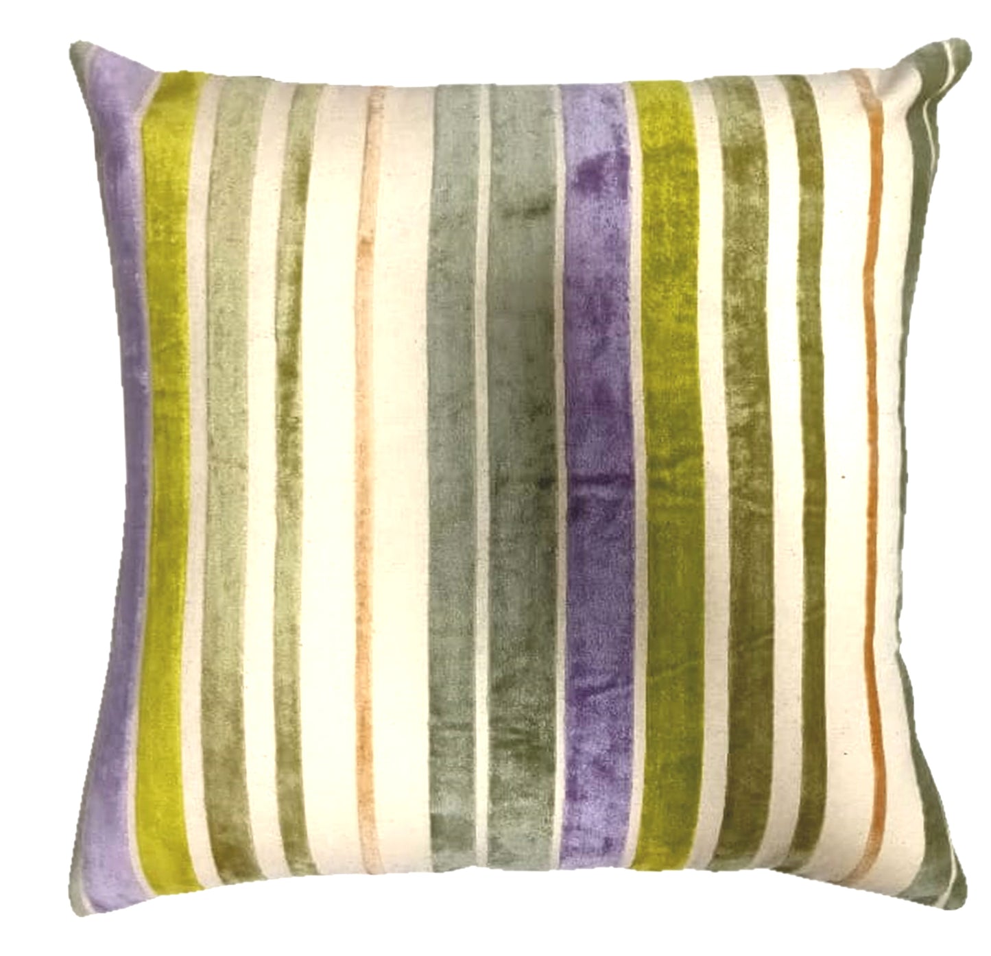 Cream & Stripe Velvet Cushion