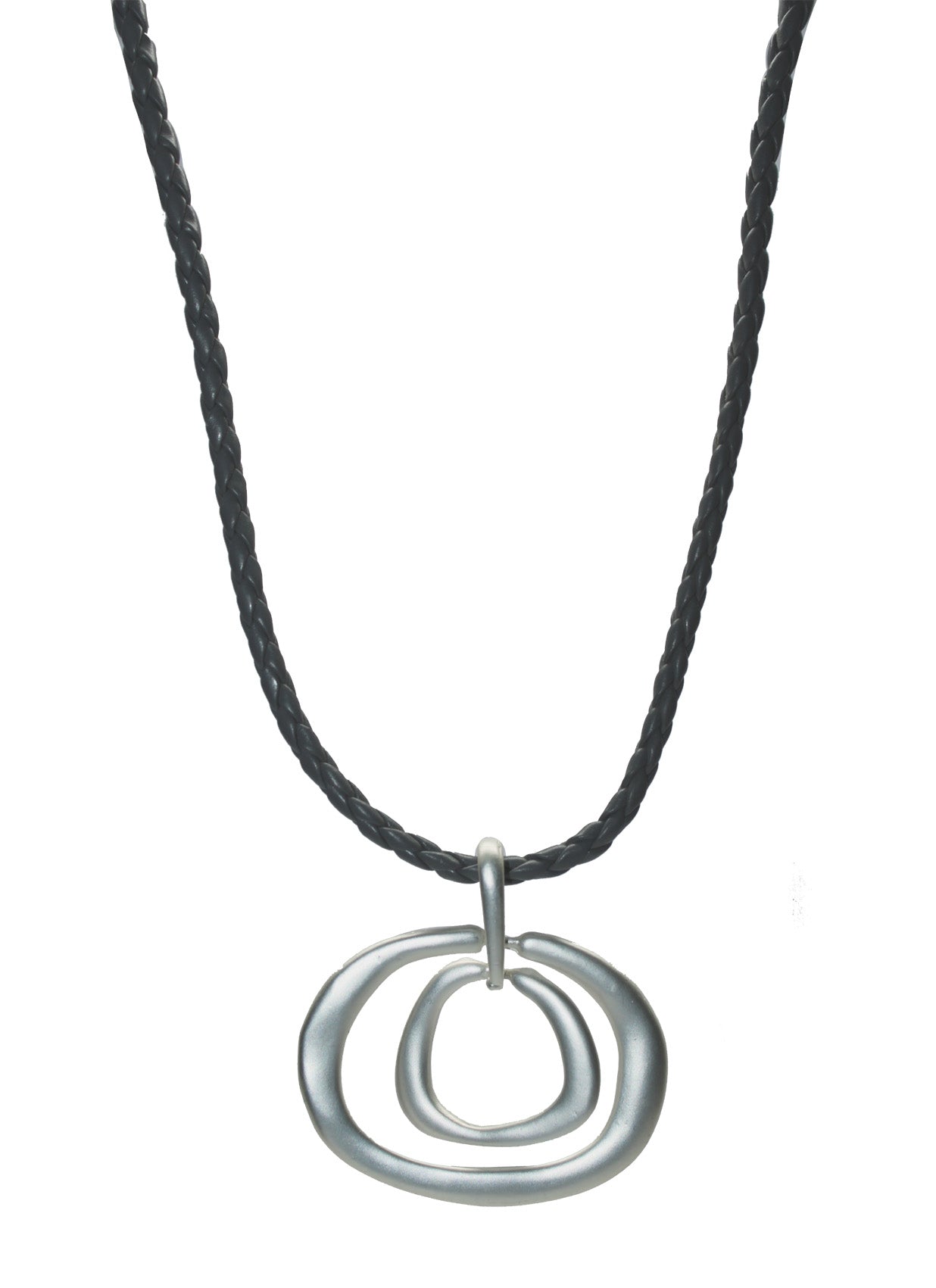 Matte Silver Eclipse Necklace